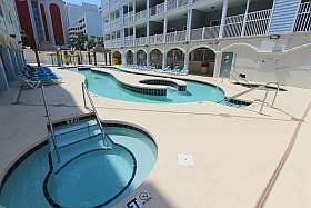 One of the hot tubs with lazy river