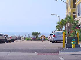 Looking towards the ocean down the LEFT public beach access road