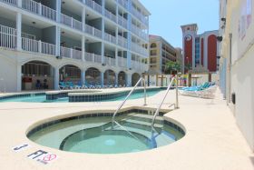 One of the hot tubs with lazy river