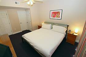 Bedroom 3, upstairs on left, pool side, balcony, En-Suite