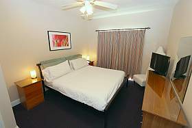 Bedroom 3, upstairs on left, pool side, balcony, En-Suite
