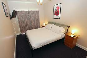 Bedroom 4, upstairs on right, pool side, balcony, En-Suite
